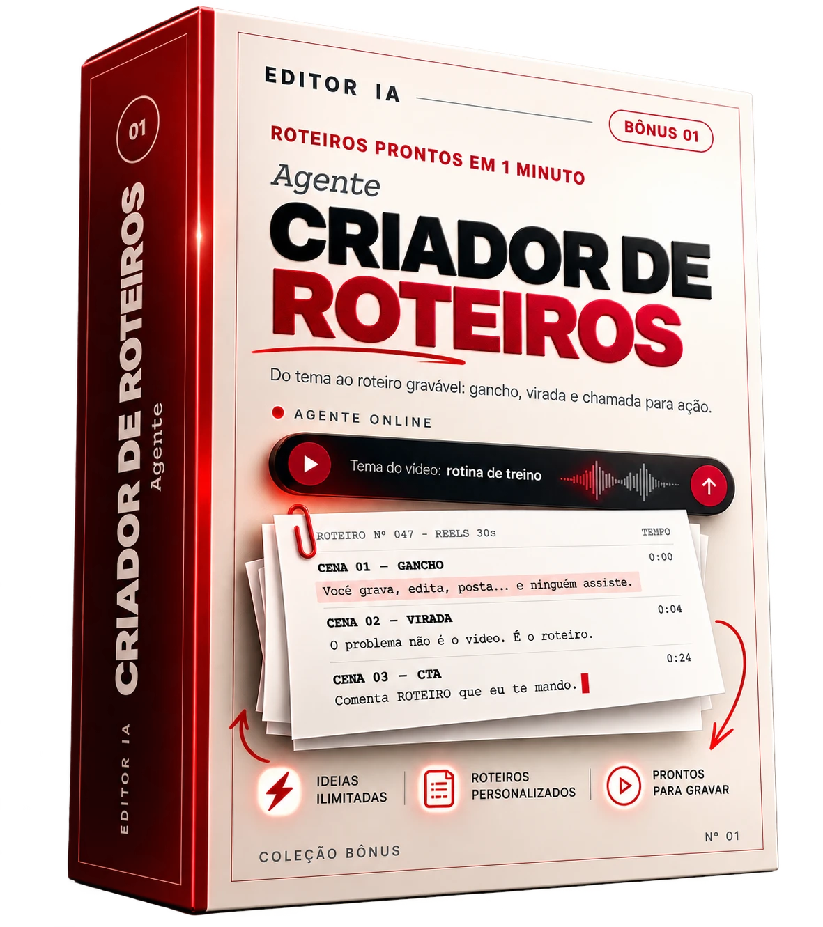 Caixa do bônus Agente Criador de Roteiros